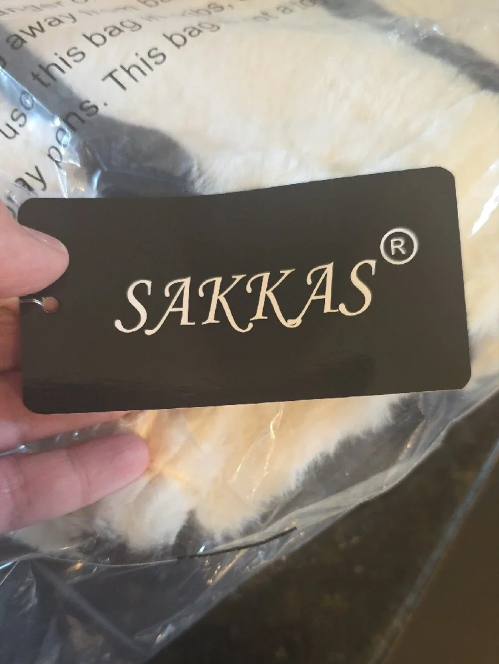 Sakkas Cream Plush Scarf with Black Stripes